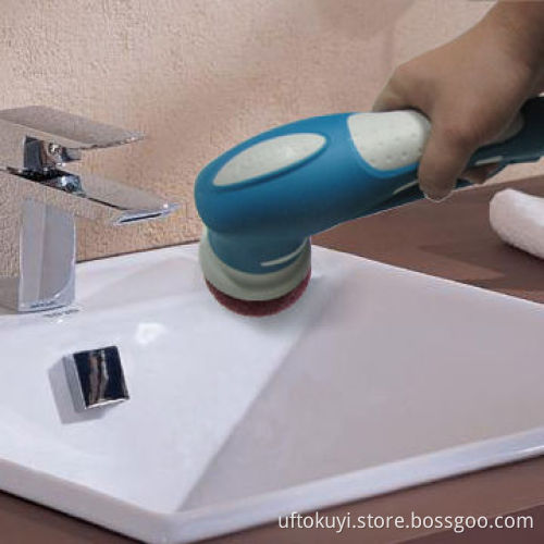 Multifunctional cleaning kit, waterproof,interchangeable brushes,for bathroom and kitchen places
